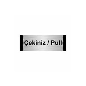 Özarslan Dizayn Departman Kapı İsimliği Çekiniz/pull 7x20 cm Gümüş Renk Metal Yönlendirme Levhası