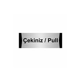 Özarslan Dizayn Departman Kapı İsimliği Çekiniz/pull 7x20 cm Gümüş Renk Metal Yönlendirme Levhası