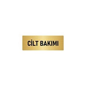 Özarslan Dizayn Departman Kapı İsimliği Cilt Bakımı 10x20 cm Altın Renk Metal Yönlendirme Levhası