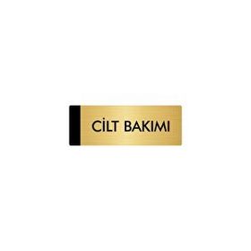 Özarslan Dizayn Departman Kapı İsimliği Cilt Bakımı 10x20 cm Altın Renk Metal Yönlendirme Levhası