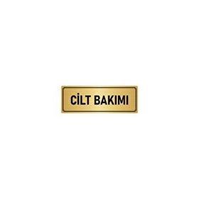 Özarslan Dizayn Departman Kapı İsimliği Cilt Bakımı 10x20 cm Altın Renk Metal Yönlendirme Levhası