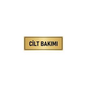 Özarslan Dizayn Departman Kapı İsimliği Cilt Bakımı 5x20 cm Altın Renk Metal Yönlendirme Levhası