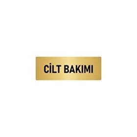 Özarslan Dizayn Departman Kapı İsimliği Cilt Bakımı 5x20 cm Altın Renk Metal Yönlendirme Levhası