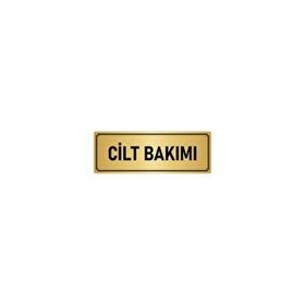 Özarslan Dizayn Departman Kapı İsimliği Cilt Bakımı 5x20 cm Altın Renk Metal Yönlendirme Levhası