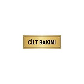Özarslan Dizayn Departman Kapı İsimliği Cilt Bakımı 5x20 cm Altın Renk Metal Yönlendirme Levhası