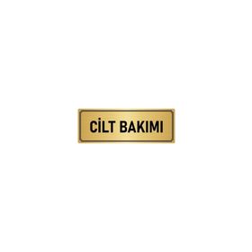 Özarslan Dizayn Departman Kapı İsimliği Cilt Bakımı 5x20 cm Altın Renk Metal Yönlendirme Levhası