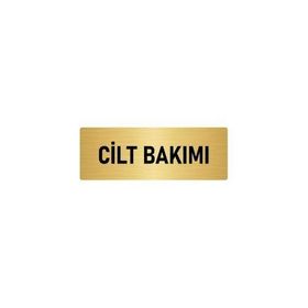 Özarslan Dizayn Departman Kapı İsimliği Cilt Bakımı 7x20 cm Altın Renk Metal Yönlendirme Levhası