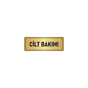 Özarslan Dizayn Departman Kapı İsimliği Cilt Bakımı 7x20 cm Altın Renk Metal Yönlendirme Levhası