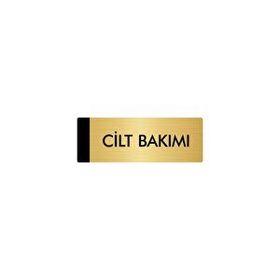Özarslan Dizayn Departman Kapı İsimliği Cilt Bakımı 7x20 cm Altın Renk Metal Yönlendirme Levhası