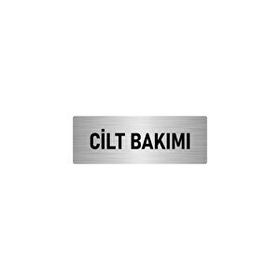 Özarslan Dizayn Departman Kapı İsimliği Cilt Bakımı 7x20 cm Gümüş Renk Metal Yönlendirme Levhası