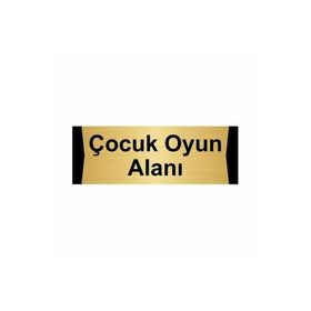 Özarslan Dizayn Departman Kapı İsimliği Çocuk Oyun Alanı 10x20 cm Altın Renk Metal Yönlendirme Levhası