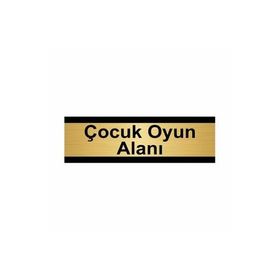 Özarslan Dizayn Departman Kapı İsimliği Çocuk Oyun Alanı 10x20 cm Altın Renk Metal Yönlendirme Levhası
