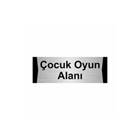 Özarslan Dizayn Departman Kapı İsimliği Çocuk Oyun Alanı 10x20 cm Gümüş Renk Metal Yönlendirme Levhası