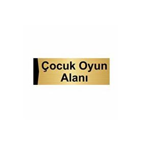 Özarslan Dizayn Departman Kapı İsimliği Çocuk Oyun Alanı 5x20 cm Altın Renk Metal Yönlendirme Levhası