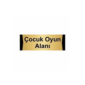Özarslan Dizayn Departman Kapı İsimliği Çocuk Oyun Alanı 5x20 cm Altın Renk Metal Yönlendirme Levhası