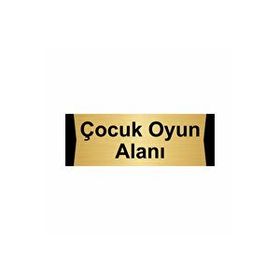 Özarslan Dizayn Departman Kapı İsimliği Çocuk Oyun Alanı 7x20 cm Altın Renk Metal Yönlendirme Levhası