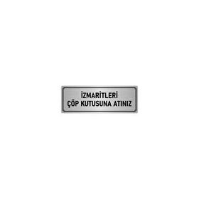 Özarslan Dizayn Departman Kapı İsimliği Çöp Sepeti 10x20 cm Gümüş Renk Metal Yönlendirme Levhası