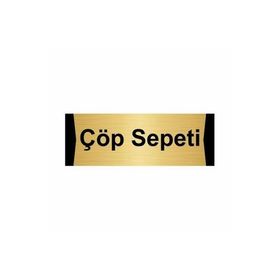 Özarslan Dizayn Departman Kapı İsimliği Çöp Sepeti 5x20 cm Altın Renk Metal Yönlendirme Levhası