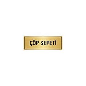 Özarslan Dizayn Departman Kapı İsimliği Çöp Sepeti 5x20 cm Altın Renk Metal Yönlendirme Levhası