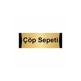Özarslan Dizayn Departman Kapı İsimliği Çöp Sepeti 5x20 cm Altın Renk Metal Yönlendirme Levhası