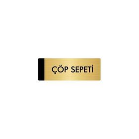 Özarslan Dizayn Departman Kapı İsimliği Çöp Sepeti 5x20 cm Altın Renk Metal Yönlendirme Levhası
