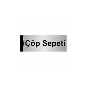 Özarslan Dizayn Departman Kapı İsimliği Çöp Sepeti 5x20 cm Gümüş Renk Metal Yönlendirme Levhası