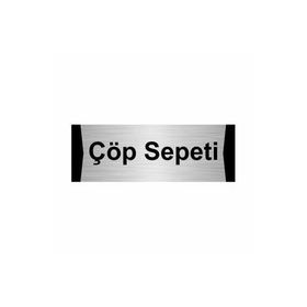 Özarslan Dizayn Departman Kapı İsimliği Çöp Sepeti 5x20 cm Gümüş Renk Metal Yönlendirme Levhası