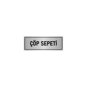 Özarslan Dizayn Departman Kapı İsimliği Çöp Sepeti 5x20 cm Gümüş Renk Metal Yönlendirme Levhası