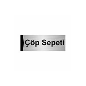 Özarslan Dizayn Departman Kapı İsimliği Çöp Sepeti 5x20 cm Gümüş Renk Metal Yönlendirme Levhası