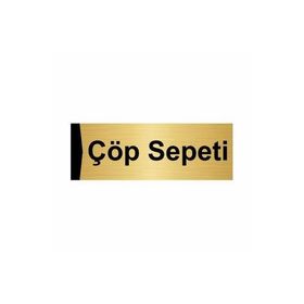 Özarslan Dizayn Departman Kapı İsimliği Çöp Sepeti 7x20 cm Altın Renk Metal Yönlendirme Levhası