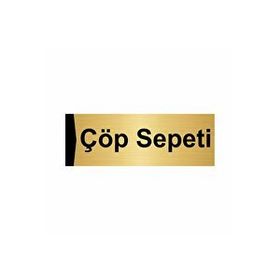 Özarslan Dizayn Departman Kapı İsimliği Çöp Sepeti 7x20 cm Altın Renk Metal Yönlendirme Levhası