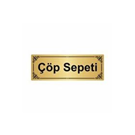 Özarslan Dizayn Departman Kapı İsimliği Çöp Sepeti 7x20 cm Altın Renk Metal Yönlendirme Levhası
