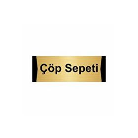 Özarslan Dizayn Departman Kapı İsimliği Çöp Sepeti 7x20 cm Altın Renk Metal Yönlendirme Levhası