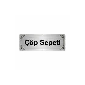 Özarslan Dizayn Departman Kapı İsimliği Çöp Sepeti 7x20 cm Gümüş Renk Metal Yönlendirme Levhası