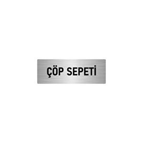 Özarslan Dizayn Departman Kapı İsimliği Çöp Sepeti 7x20 cm Gümüş Renk Metal Yönlendirme Levhası