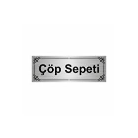 Özarslan Dizayn Departman Kapı İsimliği Çöp Sepeti 7x20 cm Gümüş Renk Metal Yönlendirme Levhası