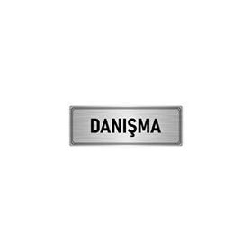 Özarslan Dizayn Departman Kapı İsimliği Danışma 10x20 cm Gümüş Renk Metal Yönlendirme Levhası