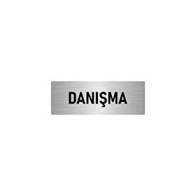 Özarslan Dizayn Departman Kapı İsimliği Danışma 10x20 cm Gümüş Renk Metal Yönlendirme Levhası