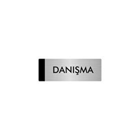 Özarslan Dizayn Departman Kapı İsimliği Danışma 10x20 cm Gümüş Renk Metal Yönlendirme Levhası