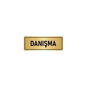 Özarslan Dizayn Departman Kapı İsimliği Danışma 5x20 cm Altın Renk Metal Yönlendirme Levhası