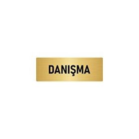 Özarslan Dizayn Departman Kapı İsimliği Danışma 5x20 cm Altın Renk Metal Yönlendirme Levhası