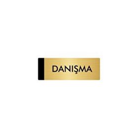 Özarslan Dizayn Departman Kapı İsimliği Danışma 5x20 cm Altın Renk Metal Yönlendirme Levhası