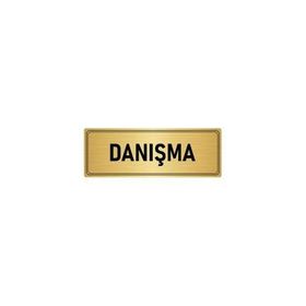 Özarslan Dizayn Departman Kapı İsimliği Danışma 7x20 cm Altın Renk Metal Yönlendirme Levhası