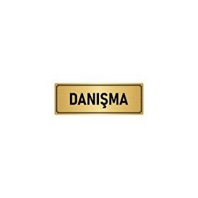 Özarslan Dizayn Departman Kapı İsimliği Danışma 7x20 cm Altın Renk Metal Yönlendirme Levhası