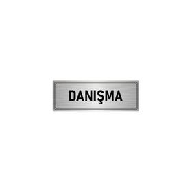 Özarslan Dizayn Departman Kapı İsimliği Danışma 7x20 cm Gümüş Renk Metal Yönlendirme Levhası