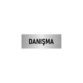 Özarslan Dizayn Departman Kapı İsimliği Danışma 7x20 cm Gümüş Renk Metal Yönlendirme Levhası