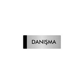 Özarslan Dizayn Departman Kapı İsimliği Danışma 7x20 cm Gümüş Renk Metal Yönlendirme Levhası