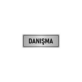 Özarslan Dizayn Departman Kapı İsimliği Danışma 7x20 cm Gümüş Renk Metal Yönlendirme Levhası