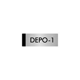 Özarslan Dizayn Departman Kapı İsimliği Depo 5x20 cm Gümüş Renk Metal Yönlendirme Levhası