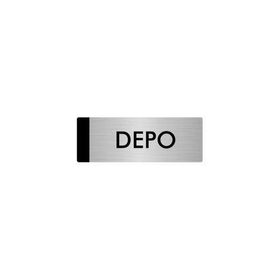 Özarslan Dizayn Departman Kapı İsimliği Depo 5x20 cm Gümüş Renk Metal Yönlendirme Levhası